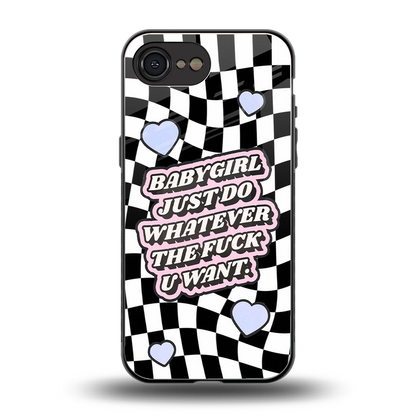 Babygirl back phone cover | glass case for iphone 16e