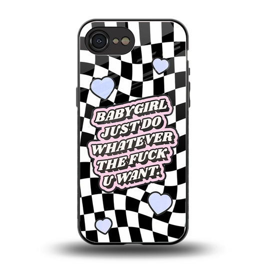Babygirl back phone cover | glass case for iphone 16e