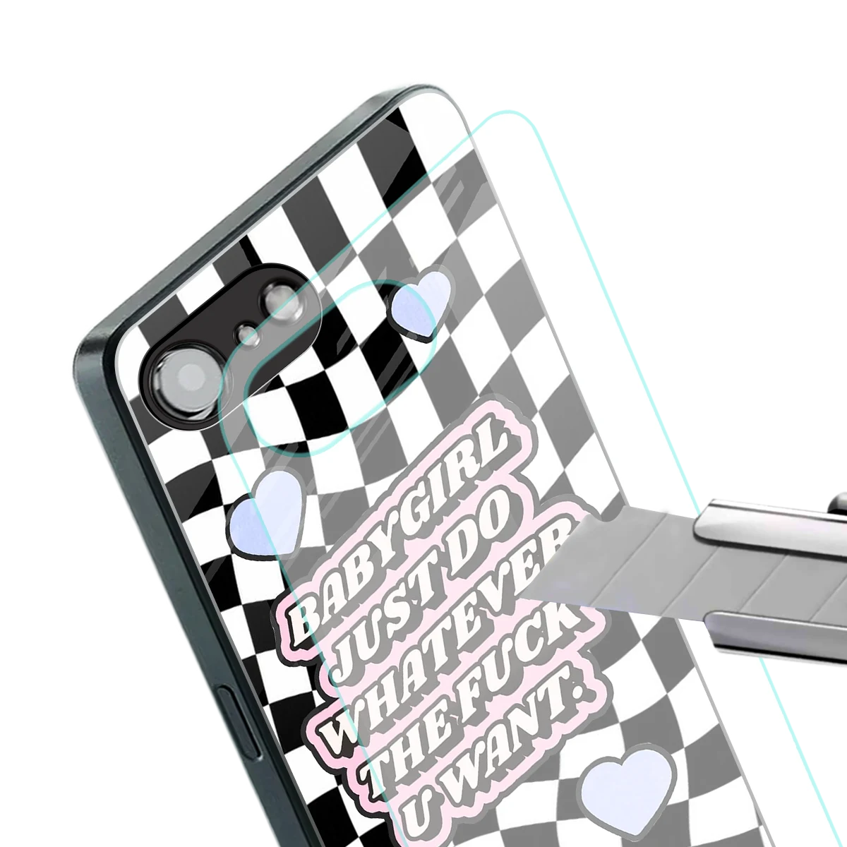 Babygirl stylish phone case for iphone 17e | glossy glass and slim fit