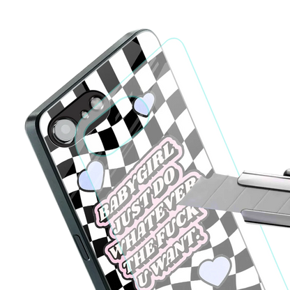 Babygirl stylish phone case for iphone 17e | glossy glass and slim fit