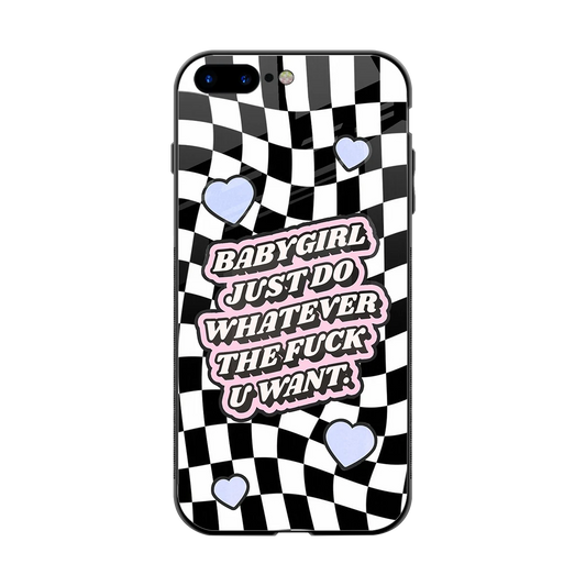 Babygirl back phone cover | glass case for iphone 8 plus