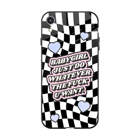 Babygirl back phone cover | glass case for iphone xr