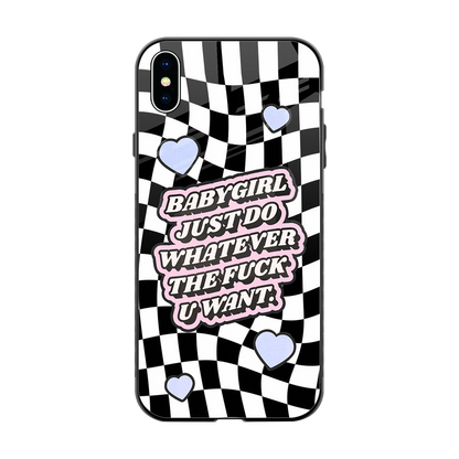 Babygirl back phone cover | glass case for iphone xs max