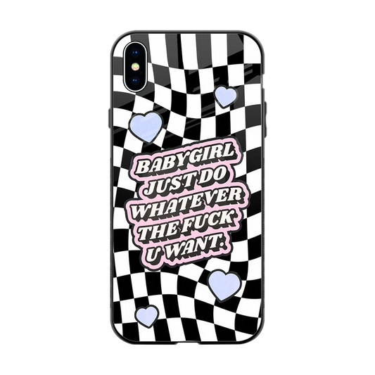 Babygirl back phone cover | glass case for iphone xs max