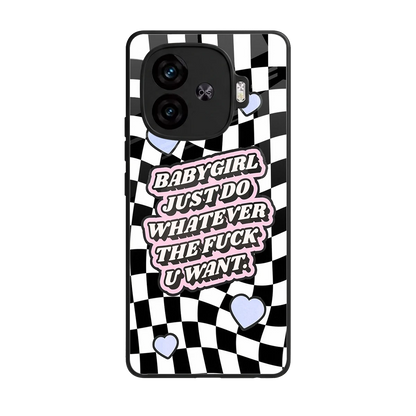 Babygirl back phone cover | glass case for iqoo neo 10r 5g