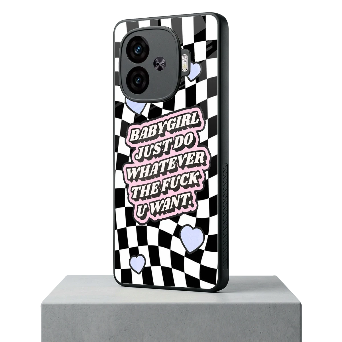 Babygirl iqoo neo 10r 5g mobile cover | shockproof glass phone case