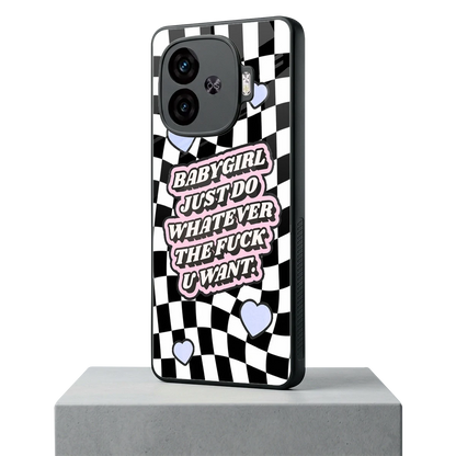 Babygirl iqoo neo 10r 5g mobile cover | shockproof glass phone case