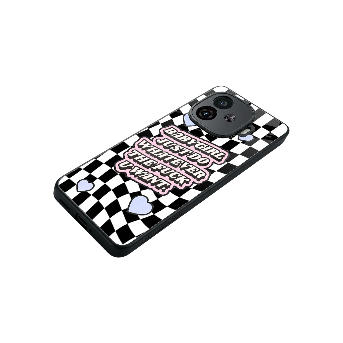 Babygirl stylish phone case for iqoo neo 10r 5g | glossy glass and slim fit