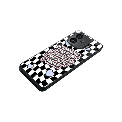 Babygirl stylish phone case for iqoo neo 10r 5g | glossy glass and slim fit