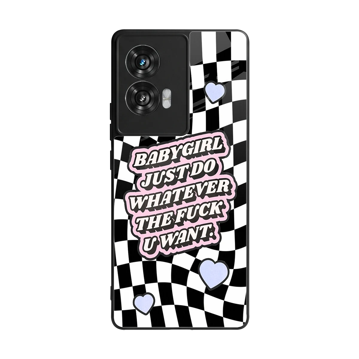 Babygirl back phone cover | glass case for motorola edge 50 fusion