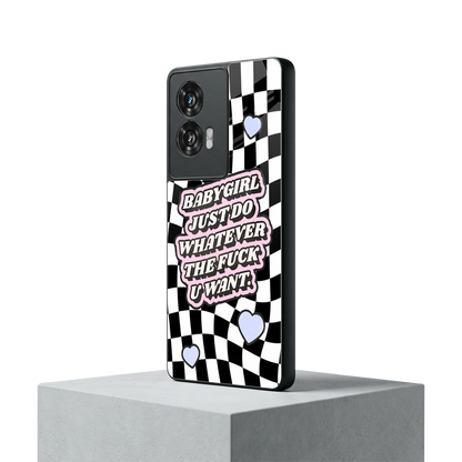 Babygirl motorola edge 50 fusion mobile cover | shockproof glass phone case