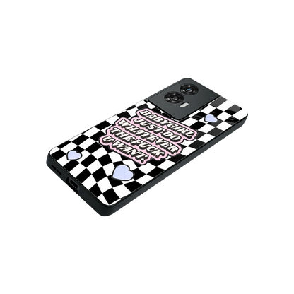 Babygirl stylish phone case for motorola edge 50 fusion | glossy glass and slim fit