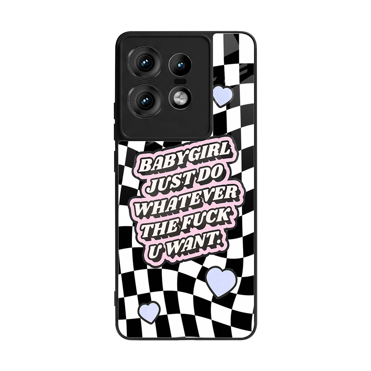 Babygirl back phone cover | glass case for motorola edge 50 pro