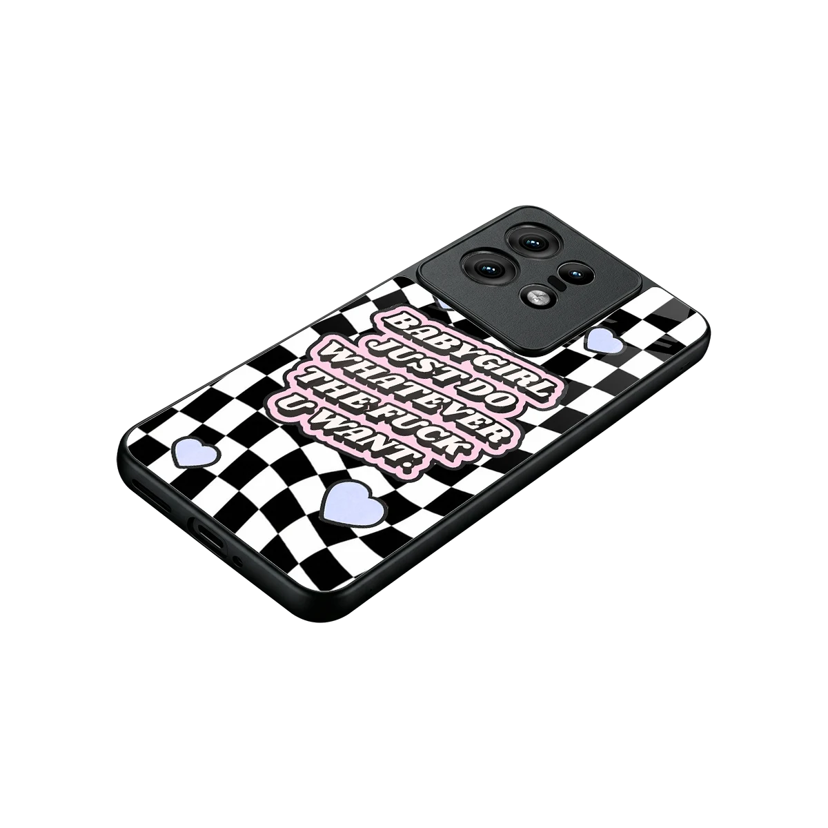 Babygirl stylish phone case for motorola edge 50 pro | glossy glass and slim fit