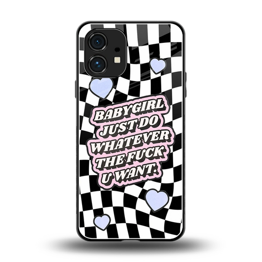 Babygirl back phone cover | glass case for nothing phone 1