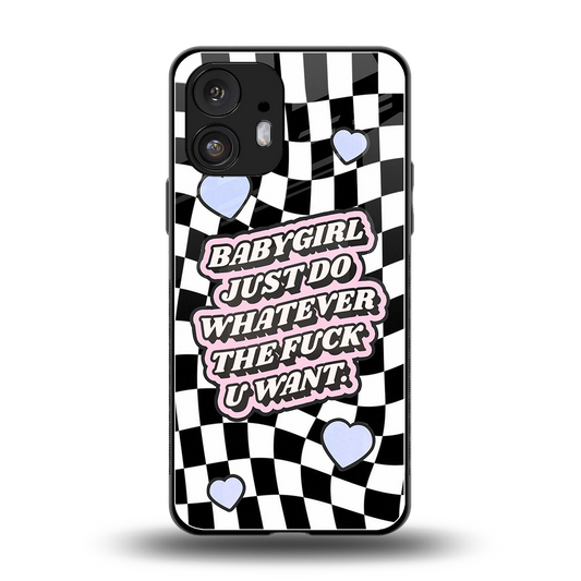 Babygirl back phone cover | glass case for nothing phone 2