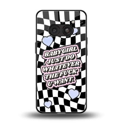 Babygirl back phone cover | glass case for nothing phone 2a plus