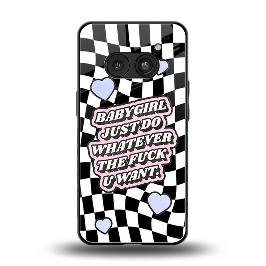 Babygirl back phone cover | glass case for nothing phone 2a plus