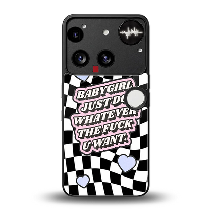 Babygirl back phone cover | glass case for nothing phone 3