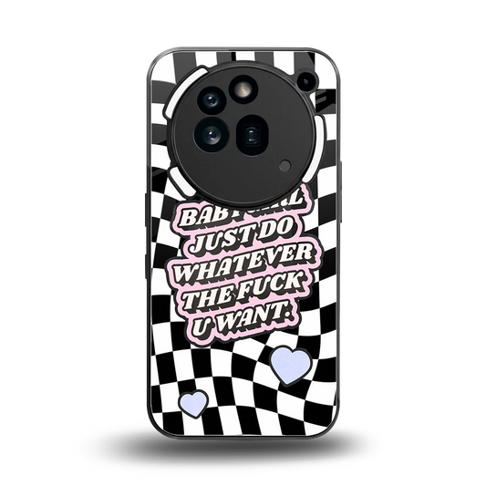 Babygirl back phone cover | glass case for nothing phone 3a pro