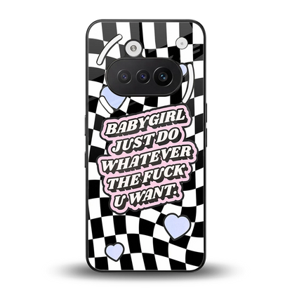 Babygirl back phone cover | glass case for nothing phone 3a