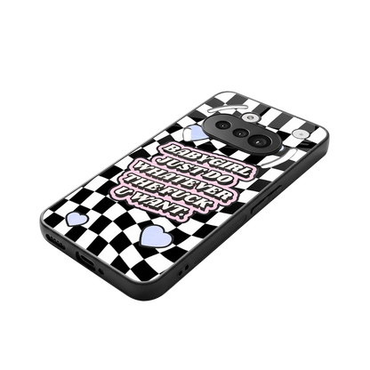 Babygirl stylish phone case for nothing phone 3a | glossy glass and slim fit