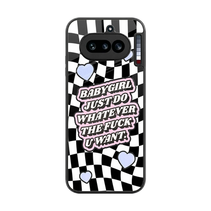 Babygirl back phone cover | glass case for nothing phone 4a