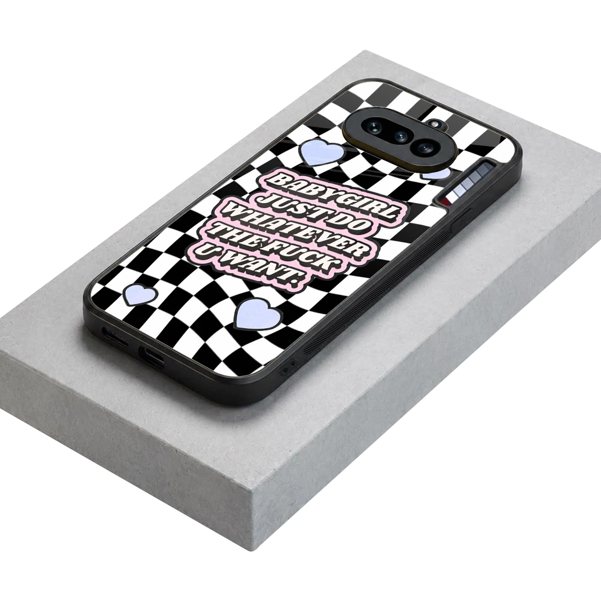Babygirl stylish phone case for nothing phone 4a | glossy glass and slim fit