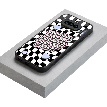 Babygirl stylish phone case for nothing phone 4a | glossy glass and slim fit