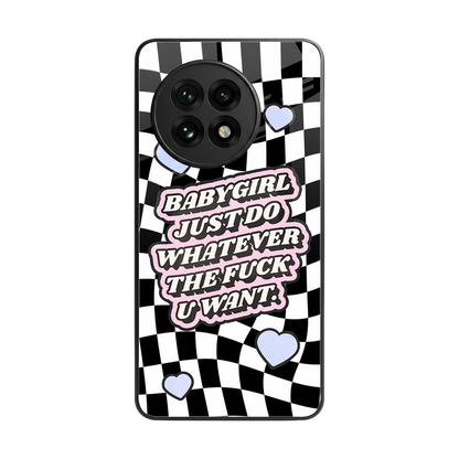 Babygirl back phone cover | glass case for oneplus 13r