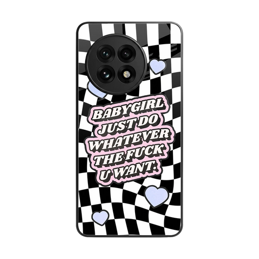 Babygirl back phone cover | glass case for oneplus 13r