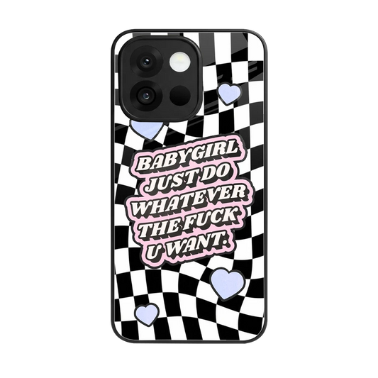 Babygirl back phone cover | glass case for oneplus 13s
