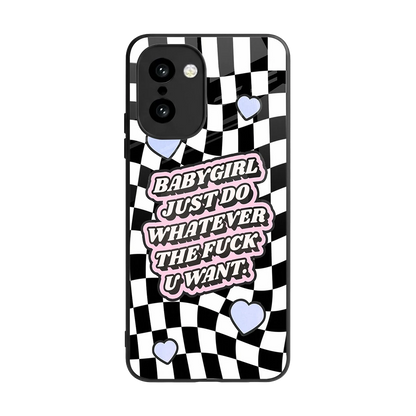 Babygirl back phone cover | glass case for oneplus 15r