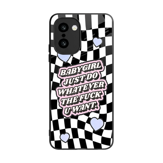 Babygirl back phone cover | glass case for oneplus 15r