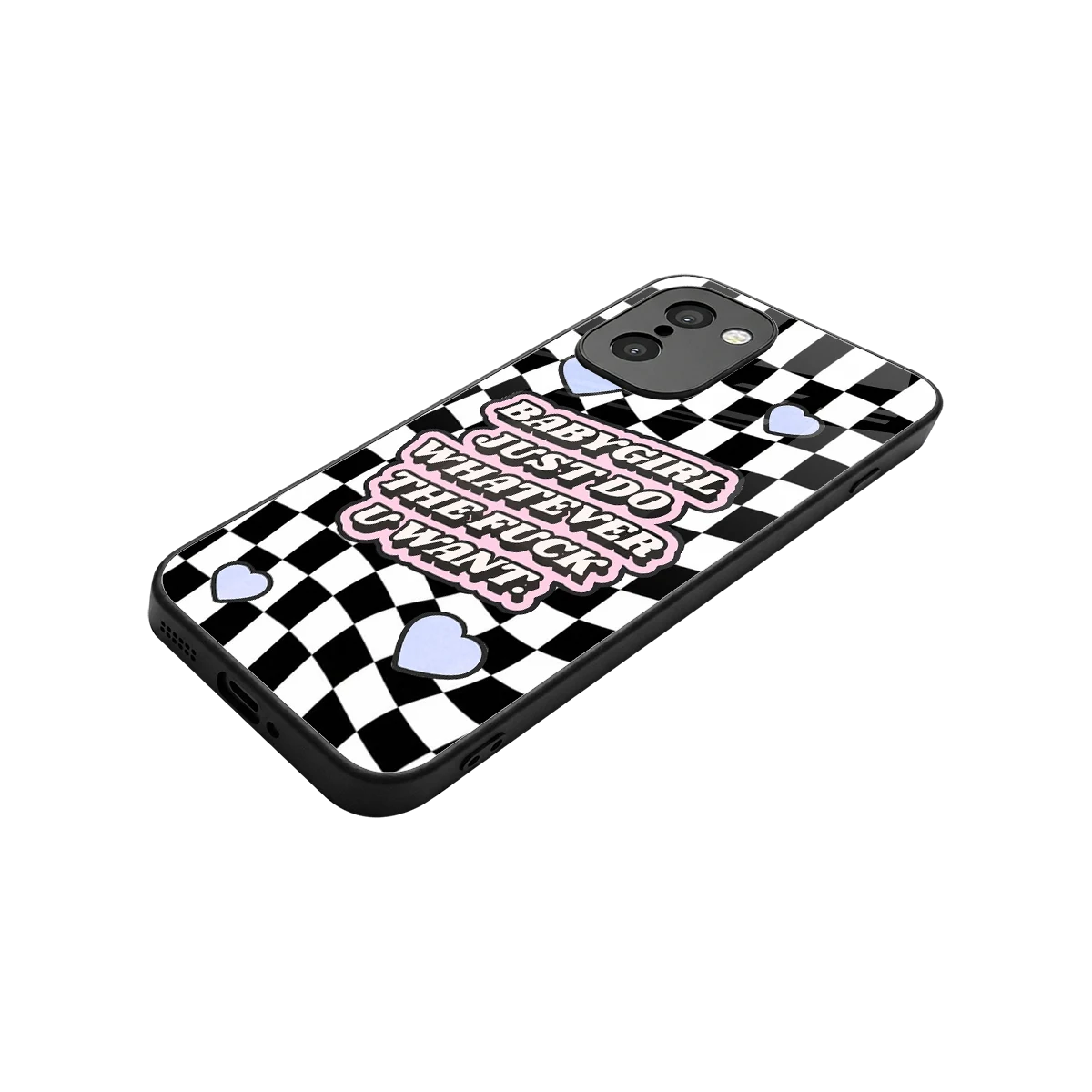 Babygirl stylish phone case for oneplus 15r | glossy glass and slim fit
