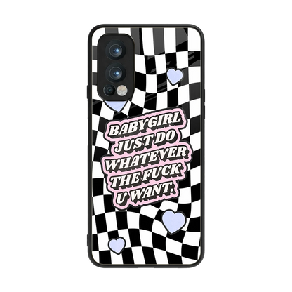 Babygirl back phone cover | glass case for oneplus nord 2