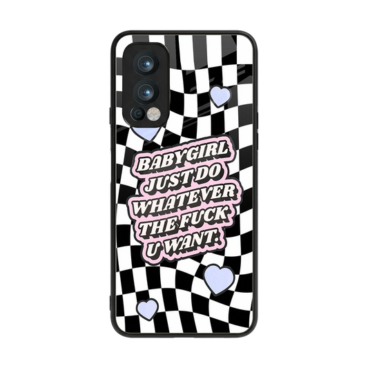 Babygirl back phone cover | glass case for oneplus nord 2