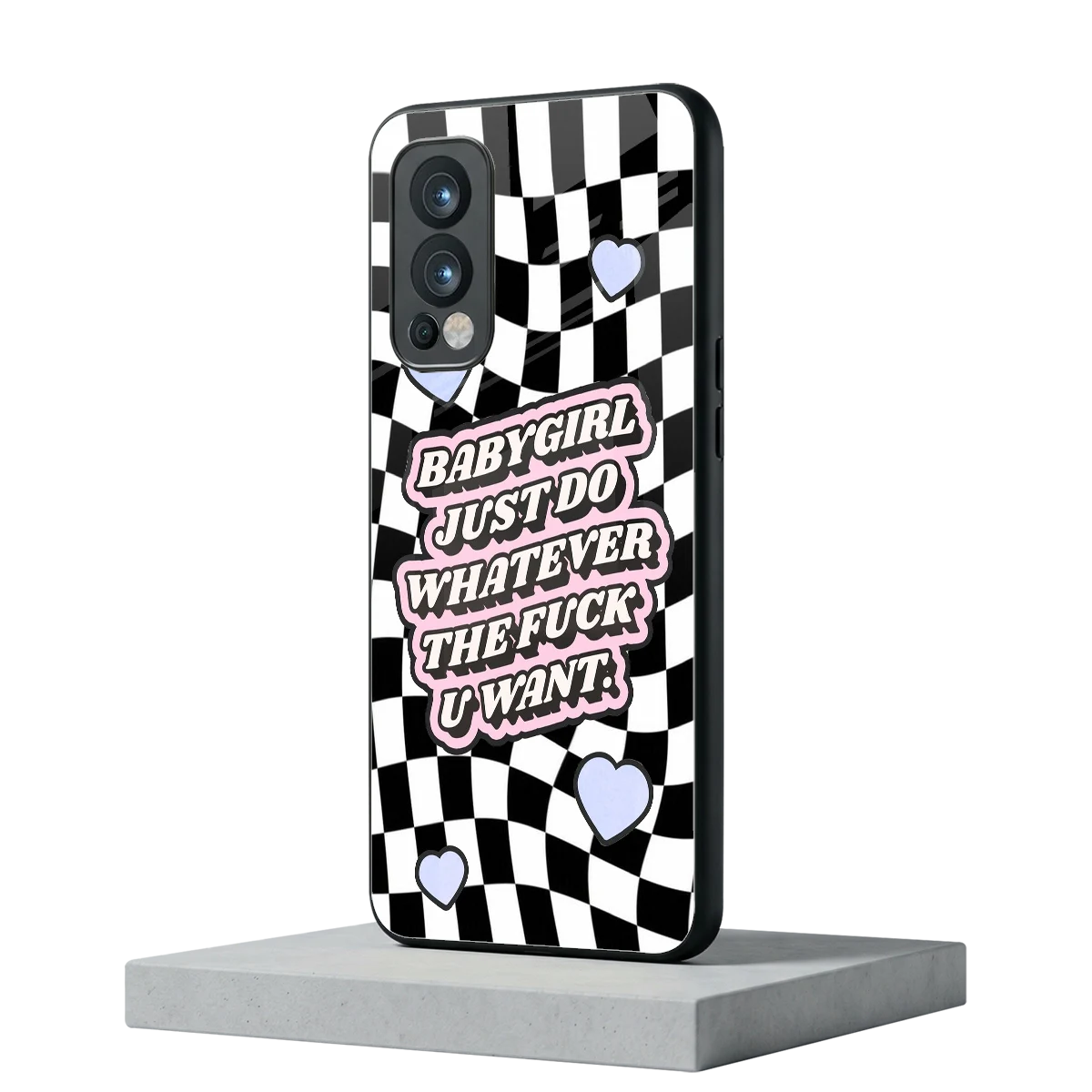 Babygirl oneplus nord 2 mobile cover | shockproof glass phone case