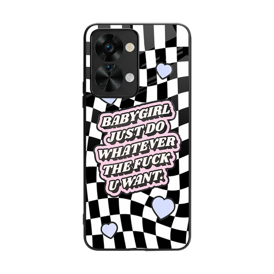 Babygirl back phone cover | glass case for oneplus nord 2t