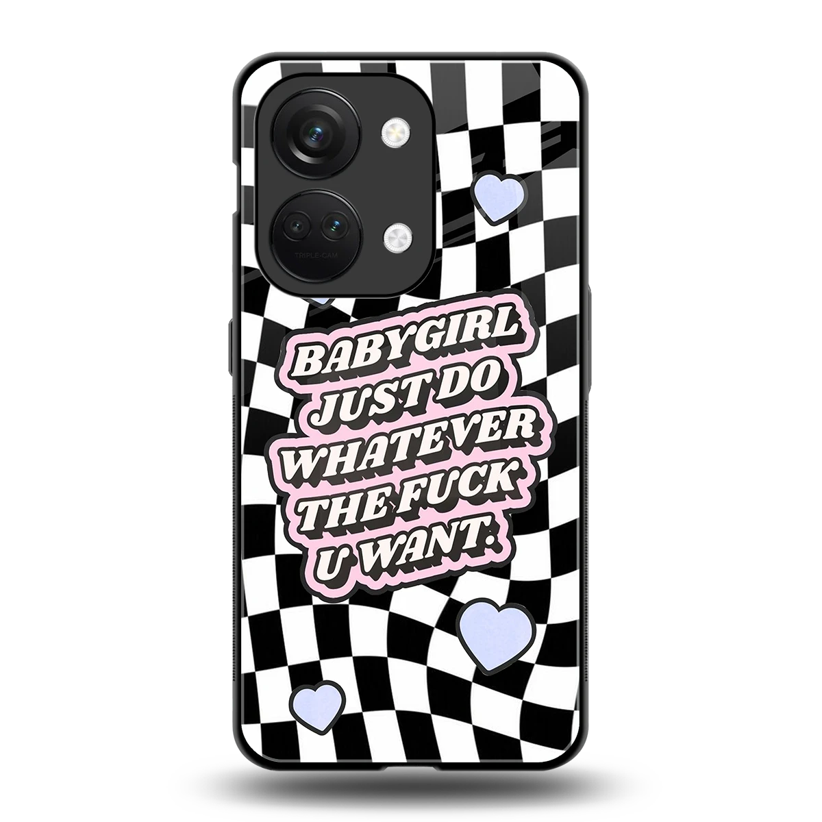 Babygirl back phone cover | glass case for oneplus nord 3