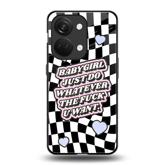 Babygirl back phone cover | glass case for oneplus nord 3