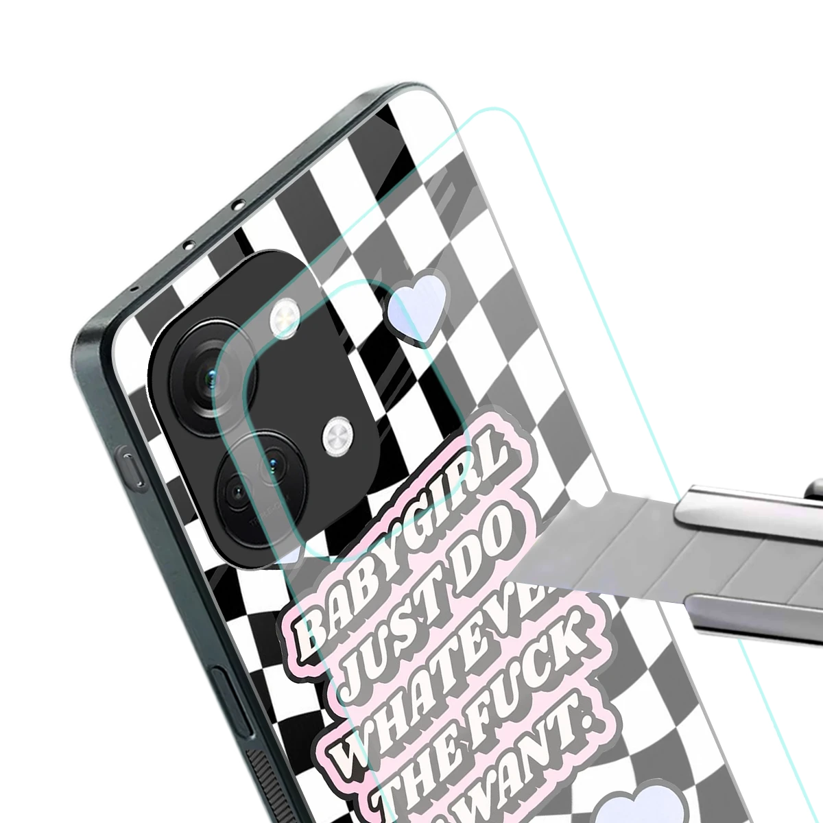 Babygirl stylish phone case for oneplus nord 3 | glossy glass and slim fit