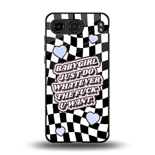 Babygirl back phone cover | glass case for oneplus nord 4