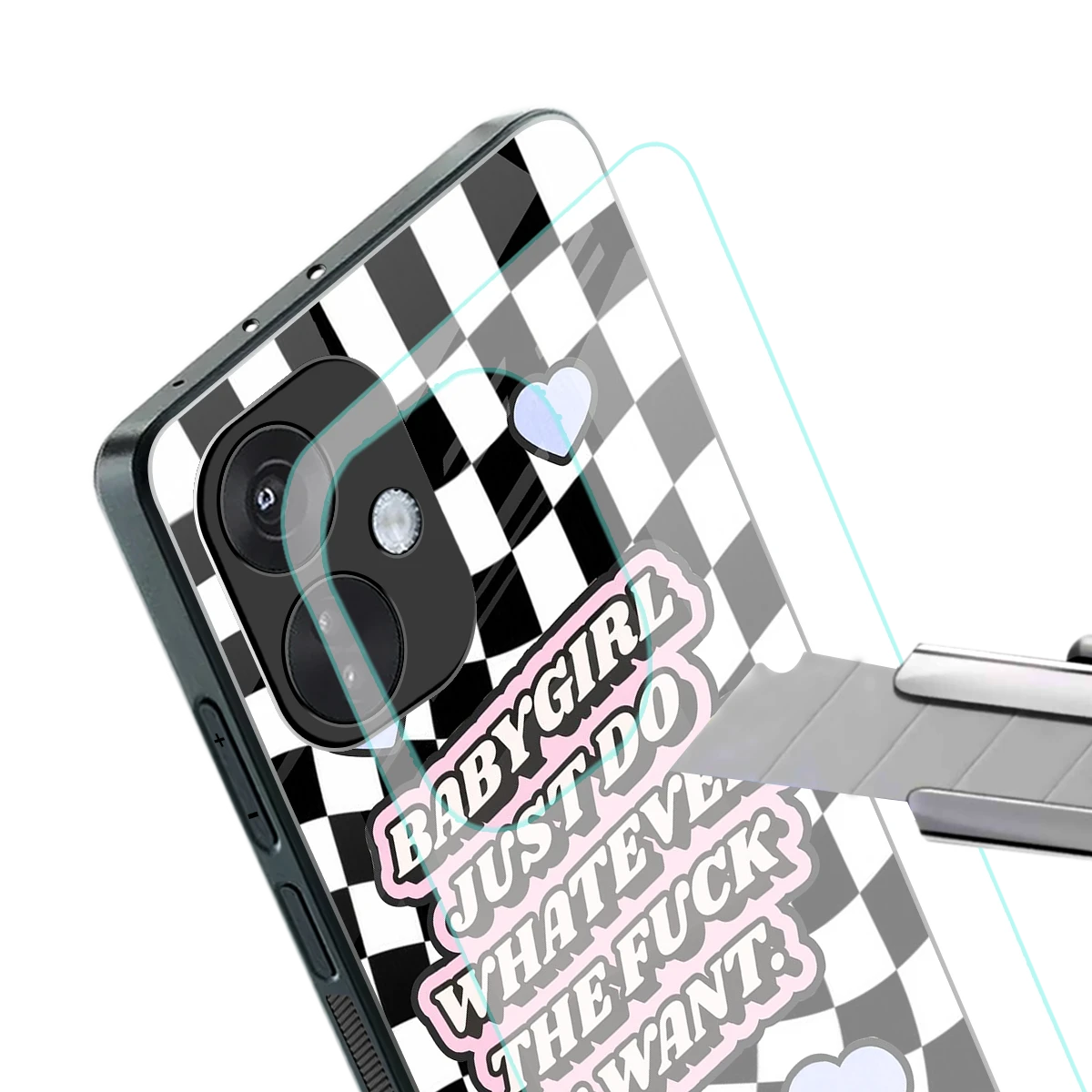 Babygirl stylish phone case for oneplus nord ce 3 | glossy glass and slim fit