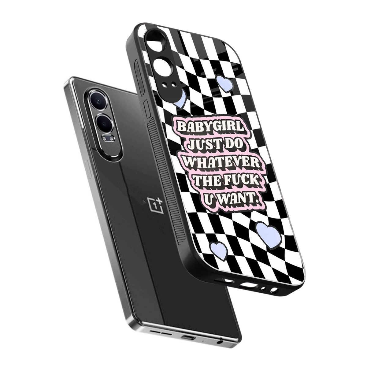 Babygirl sleek oneplus nord ce 4 lite cover with tempered glass back and TPU edges