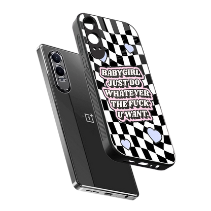Babygirl sleek oneplus nord ce 4 lite cover with tempered glass back and TPU edges