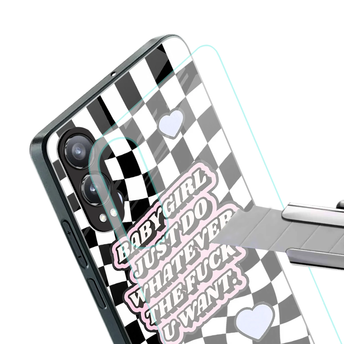 Babygirl stylish phone case for oneplus nord ce 4 lite | glossy glass and slim fit