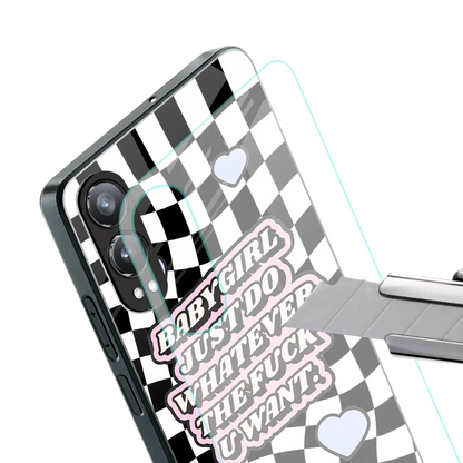 Babygirl stylish phone case for oneplus nord ce 4 lite | glossy glass and slim fit