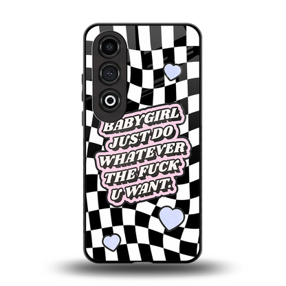 Babygirl back phone cover | glass case for oneplus nord ce 4