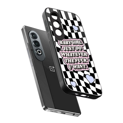 Babygirl sleek oneplus nord ce 4 cover with tempered glass back and TPU edges